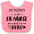 thumbnail image 3 of Inktastic My Mommy is an Er Nurse and a Hero Boys or Girls Baby Bib, 3 of 4