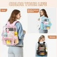 thumbnail image 6 of Clear Backpack Heavy Duty Transparent Backpack for School Clear Bags with Wider Shoulder Straps See Through Plastic Bags Sport Events Concert Stadium-Black, 6 of 9
