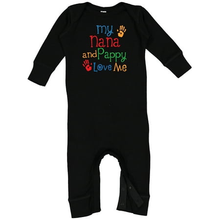 Inktastic Nana and Pappy Love Me Baby Romper Coveralls
