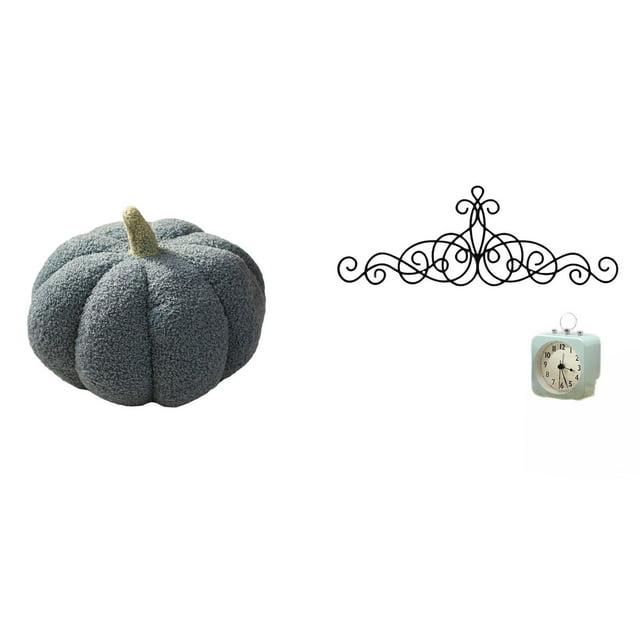 Cojín De Calabaza De Halloween Relleno De Felpa Para Sofá, Decoración De Dormitorio, Placa Floral De Metal Para Patio, Interior, Exterior, Porche, Valla.