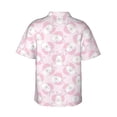 thumbnail image 6 of Wukai Cute Rabbit Men's Hawaiian Shirt Short Sleeve Casual Button Down Summer Beach Aloha Shirt Tropical Print Holiday Party, 6 of 8