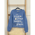 thumbnail image 3 of Grayson Social Girls Happy Place Graphic Crewneck Sweatshirt with Long Sleeves, Sizes 4/5-14/16 & Plus, 3 of 3
