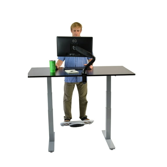 Premier 52" Silver Dual Motor Electric Office Adjustable Standing Desk