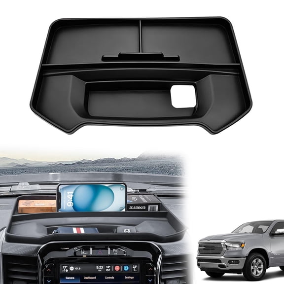 JJMY Dashboard Storage Box Organizer Custom for 2019-2026 RAM 1500 2500 Car Center Console Trays