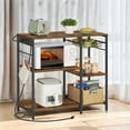 thumbnail image 2 of Baker's Rack, Coffee Bar Stand with Charging Station, Storage Shelves, 15.7 x 35.4 x 35.6 Inches, Rustic Brown, 2 of 8