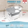 thumbnail image 3 of 40.6 Inch Portable Folding Bathtub, Large Collapsible Tub with Ergonomic Seat & Massage Roller, Freestanding Soaking Tub for Adults, Indoor Outdoor Use, 3 of 4