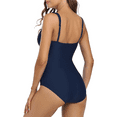 thumbnail image 4 of Hilor Women's Ruffle One Piece Swimsuits V Neck Vintage Tummy Control Bathing Suits, 4 of 8