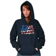 thumbnail image 3 of Four Great Years President Trump Unisex Plus Fleece Graphic Hoodie Brisco Brands 2X, 3 of 4