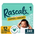 thumbnail image 1 of Couches Rascals Premium, Taille 1, 240 unités, 1 of 8