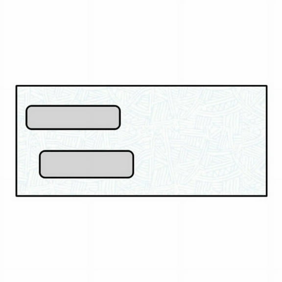 #9 DG-2 Double Window Envelopes 3-7/8" x 8-7/8" 24# White Wesco Double Lookins (DG-2), Blue Wesco Tint (Box of 500)