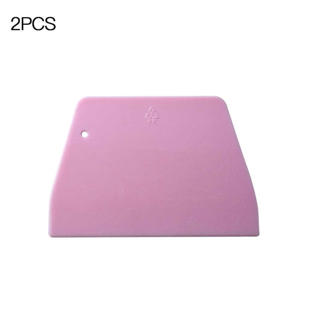 Braveheart 2pcs Cake Scraper Cookie Biscuit Dough Spatula Chopper PP Plastic Baking Scraper Kitchen Bakery Tool, Pink