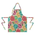 thumbnail image 2 of Pioneer Flower Floral Print Pattern Apron-Garden Aprons for Women with Pockets-Cotton Linen Waterproof Kitchen Cooking Gardening Aprons Adjustable for Kitchen,Cooking,BBQ and Salon 33x27 Inch, 2 of 7