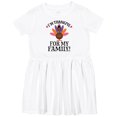 thumbnail image 3 of Inktastic Thanksgiving Girl Turkey Thankful for Family Girls Toddler Dress, 3 of 5