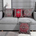 thumbnail image 4 of 26-27 Dww-4 Piece Set Vintage Red Floral Turkish Persian Rug Linen Cushion Cover Home Cushion Cushion Pillow Cover Geometric Persian Kilim Home Decor, 4 of 5