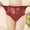 1-Red, variant on REORIAFEE Briefs for Women Mid Waist Lace Briefs Strech Breathable Panties Soft Comfy Underwear Lingerie Beige L