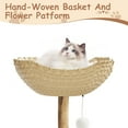 thumbnail image 4 of Luxury Cat Tree Tower – 41"/46" Wooden Condo for Large Cats (Natural Wood, Jute Scratching Posts), 4 of 7