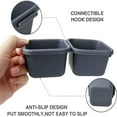 thumbnail image 2 of Interlocking Desk Drawer Organizer Tray Plastic Shallow Narrow Drawer Organizers Separators, 2 of 4