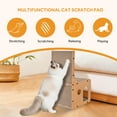 thumbnail image 4 of Cat Scratcher Cat House Bed, L-Shaped Vertical Cat Scratching Board with 2 Ball Toys Cat Scratcher for Wall and Couch Protection, 4 of 8