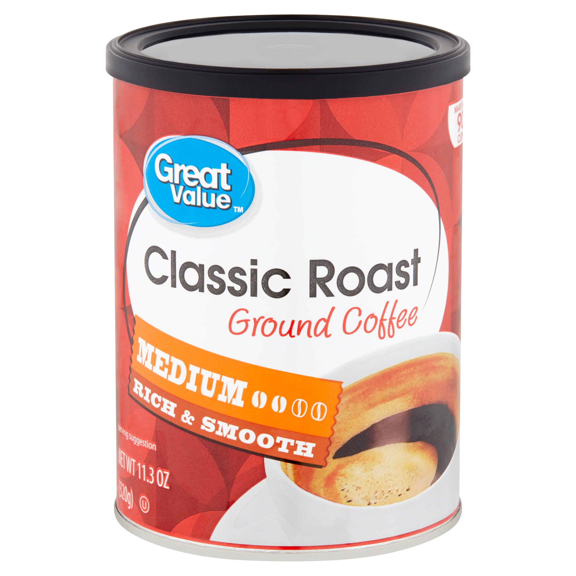 Great Value Classic Roast Medium Ground Coffee, 11.3 oz ...
