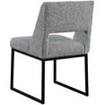 thumbnail image 3 of Meridian Furniture Jayce Grey Boucle Fabric Dining Chair, 3 of 6