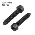 thumbnail image 2 of Tornillos de cabeza plana Phillips de plástico M2 x 10mm negros 100 PCS, 2 of 3