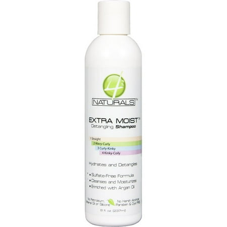 4 Naturals Extra Moist Detangling Shampoo, 8 fl oz