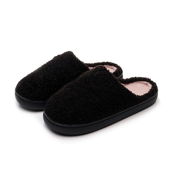 purcolt Fuzzy Slippers for Women Warm Lining Platform Cozy Non-Slip Memory Foam Slippers House Shoes