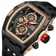 thumbnail image 2 of Reloj de estilo deportivo de pista, reloj de barril de vino para hombre, reloj de espejo curvo hueco para hombre, 2 of 5