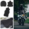 thumbnail image 2 of Motorcycle Air Seat Cushion, Lycra Elastic Fabric Shock Absorption & Pressure Relief Pad, Breathable Anti-Slip Universal Comfort Seat Cover for Long Rides, Black, 2 of 8