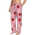 thumbnail image 3 of Kdxio Strawberry and Ladybugs Print Men's Sleep Pajama Pant Lounge Pants with Pockets, 3 of 8