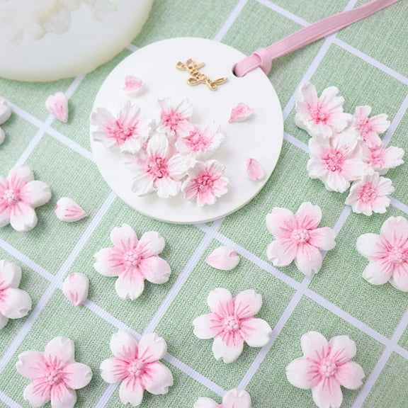 1Pc 6 Holes Cherry Flowers Silicone Mold Sugar Chocolate Small Flower Diy Cake Mold Wedding Cake Decorating Tools
