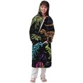 thumbnail image 1 of RXMEKW Hooded Velvet Bathrobe For Girls Long Sleeve Pajama Set With Button Closure, 1 of 7