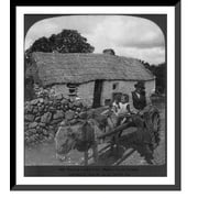 Historic Framed Print, Starting out for town, market day in Ireland, 17-7/8" x 21-7/8"