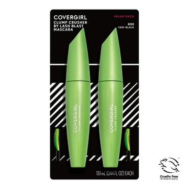 (2-Pack) COVERGIRL Lash Blast Clump Crusher Mascara, 800 Very Black, 0.44 oz
