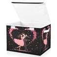 thumbnail image 2 of Iauyy Large Storage Box with Lid - Foldable Home Storage Bins for Clothes Toy Holiday Decor, Cartoon Couple (42*32*30cm), 2 of 6