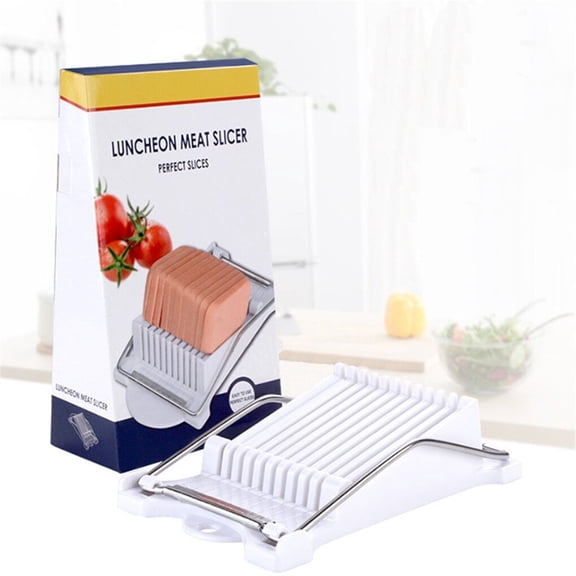 1-Set Stainless Steel Kitchen Slicer, Multi Purpose Food Slicer for Meat, Eggs, Cheese and Fruit, Manual Chopper for Quick Food Preparation TIKA