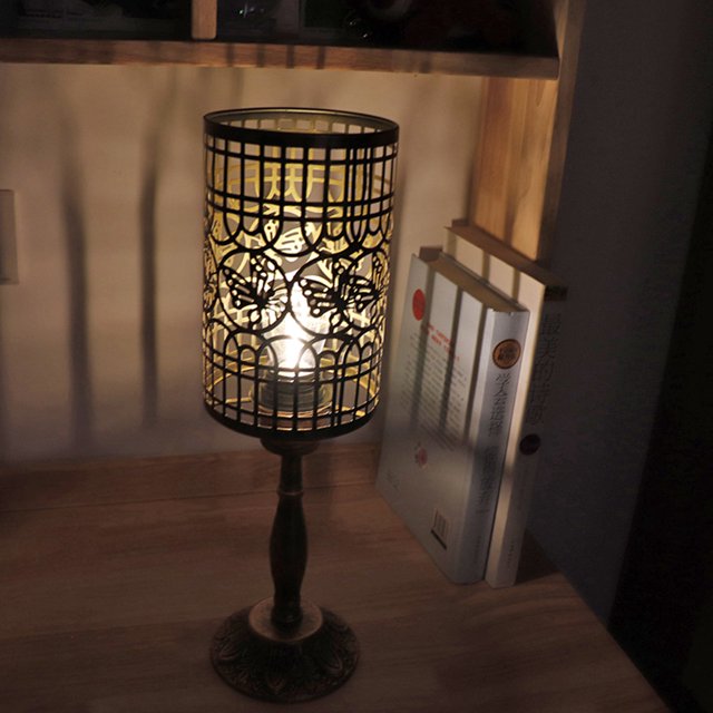 Retro LED Atmósfera Lámpara Conservación de energía Arte del hierro para muebles de uso doméstico