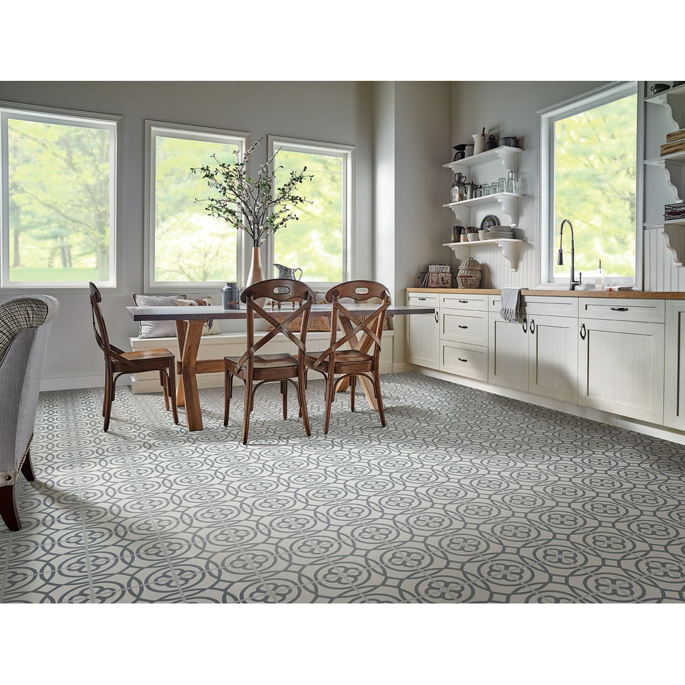 Armstrong 12x12 Gray Circles Vinyl Peel and Stick Tile