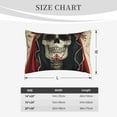 thumbnail image 5 of Binfone Gothic Skull With Roses Standard Size Pillowcase, Long Staple Pure Cotton Envelope Closure Pillow Cover (Pillow core not included),14"x20", 5 of 7