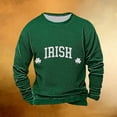 thumbnail image 2 of Tops para las Mujeres de Moda Otoño Impreso Suelto Cuello Redondo Suéter de Manga Larga, Tops de Trabajo Casual para las Mujeres Blusa Del Día de San Patricio, 2 of 3
