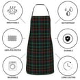 thumbnail image 6 of Easygdp Buffalo Plaid Dark Green Apron Waterdrop Resistant with 2 Pockets,Oil Resistant Cooking Kitchen Chef Apron for Women Men, 6 of 7