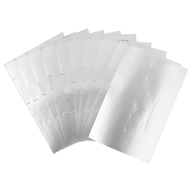 120 Uds parches de papel plateado extensión de pestañas debajo de las almohadillas para los ojos pegatinas para puntas envolturas herramienta de maquillaje