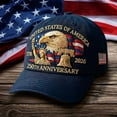 thumbnail image 5 of 250 Anniversary USA Hat, Eagle & Liberty Hat United States 250th Anniversary Hat Adjustable Bald Eagle Printed Patriotic Baseball Cap for Men Women, 5 of 8