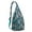 Blue-green, variant on Watercolor Penguin Sling Backpack – Cute Arctic Emperor Penguin & Snowflake Print Crossbody Bag for Travel, Hiking & Everyday