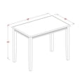 thumbnail image 5 of Pemberly Row Traditional Rectangular Wood Dining Table in Walnutt, 5 of 5