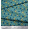 thumbnail image 2 of Soimoi Velvet Fabric Leaves & Floral Print Sewing Fabric Yard 58 Inch Wide, 2 of 3