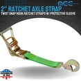 Mega Cargo Control USA 2" x 8' Axle Ratchet Strap W/ Snap Hook - (2 ...