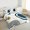 thumbnail image 3 of Castle Fairy Minimalism Stripes Full Size Comforter Sets,Tree Leaves Bedding Sets, 3 of 8
