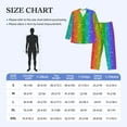 thumbnail image 4 of Mens Pajamas Set - Glitter Rainbow Printa Comfy Long Sleeve Button Up Pajama Sets for Men 2 Piece, Soft Sleepwear Nightwear Pjs Lounge Sets for Men with Pockets, 4 of 5