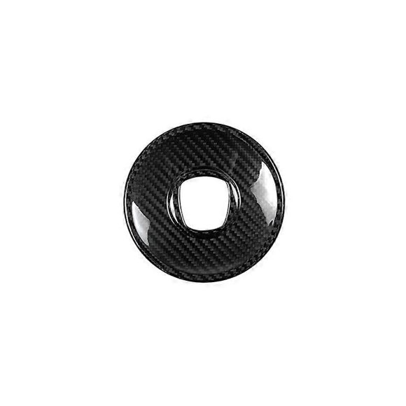 Adhesivo de fibra de carbono real y resistente para el interior del volante central del Fiat 500 2008-2013 (B)